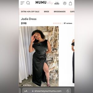Show Me Your Mumu black luxe satin dress